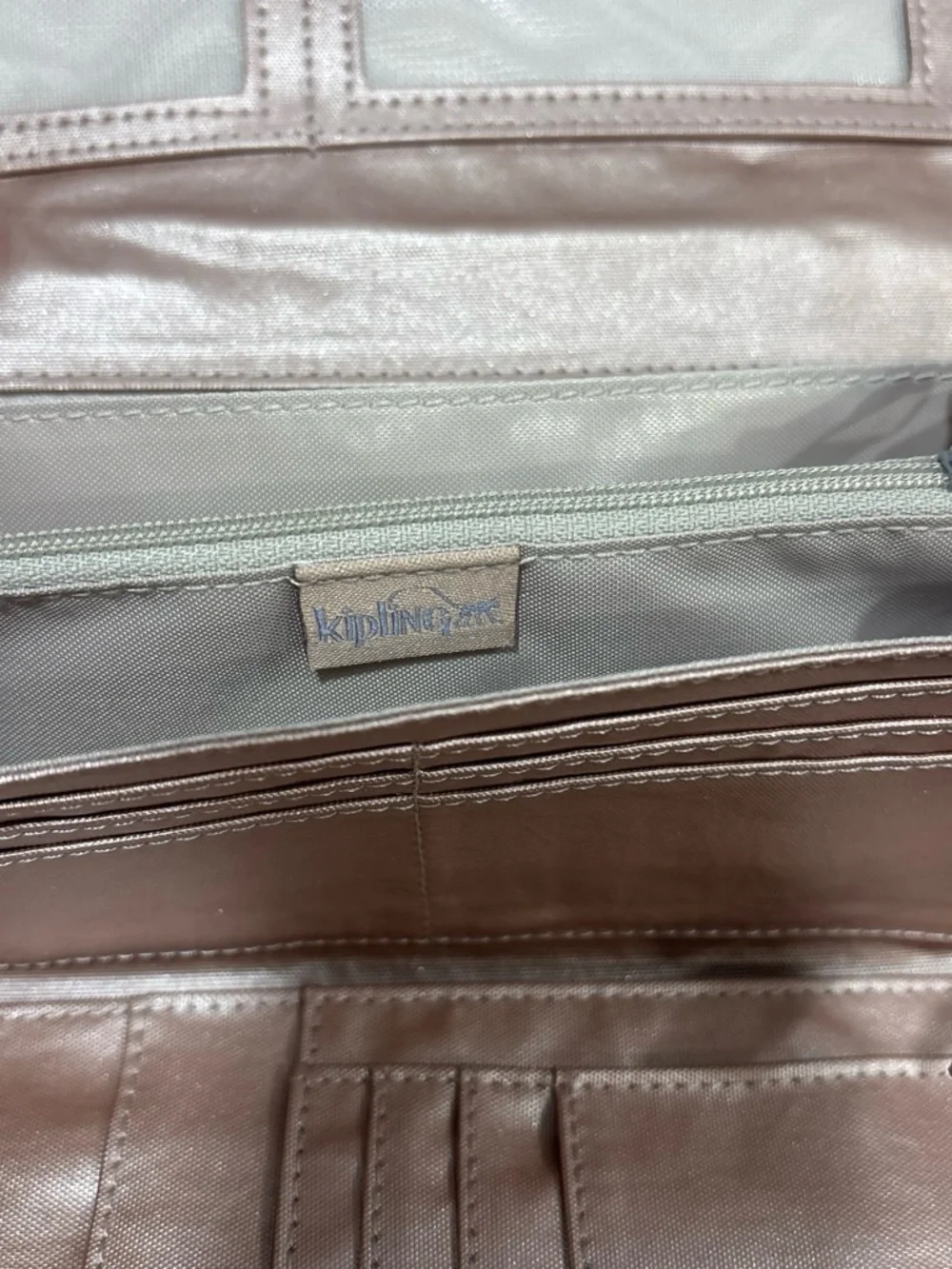 Kipling Metallic Rose Gold Wallet unused card holder women’s